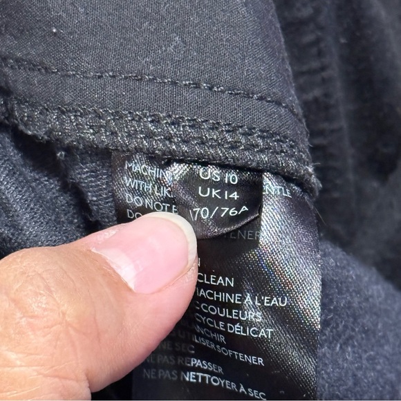 Free People Black Faux Leather Size 10 Pleated Front Trouser Pants Pockets Edgy - Picture 5 of 9